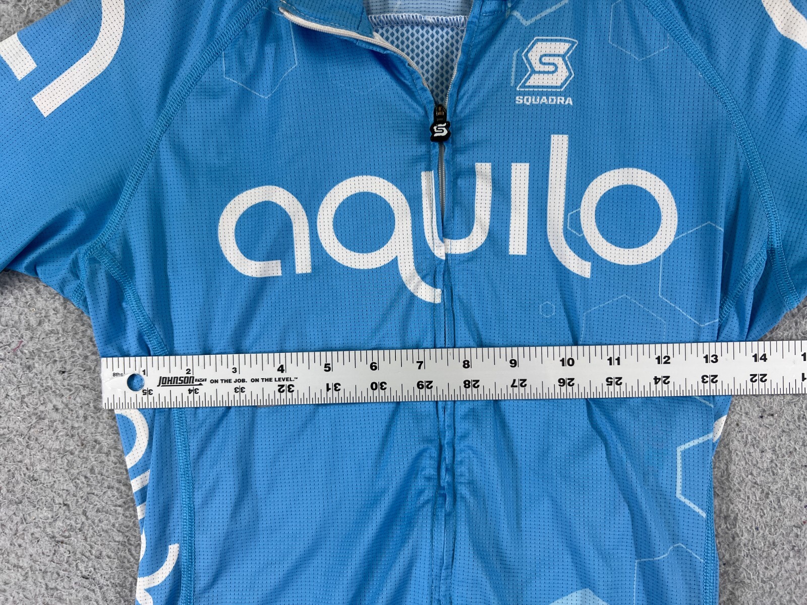 Squadra Jersey Womens Blue Full Zip Pro Issue Aquilo 100% Polyester Pockets READ