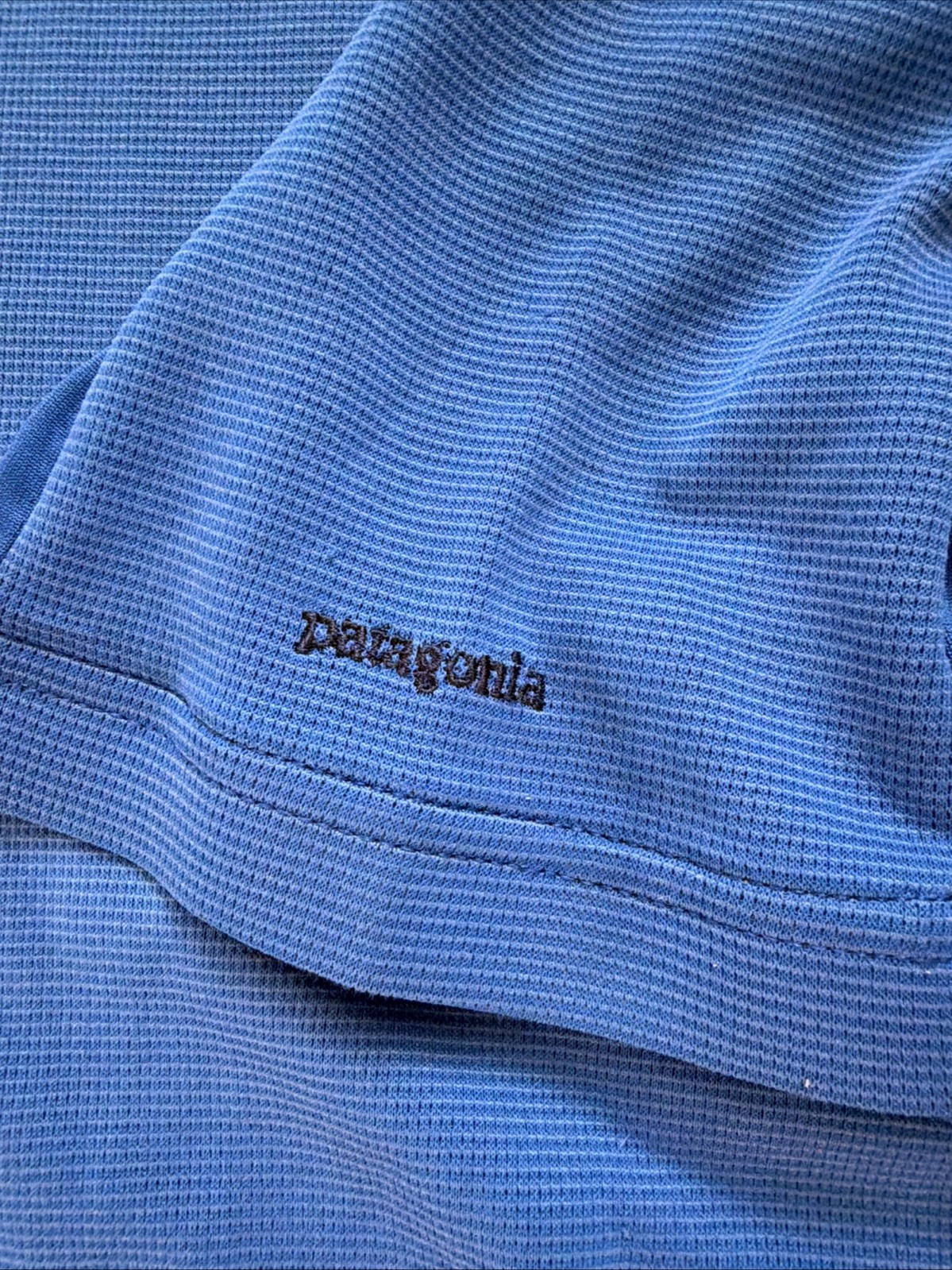 VINTAGE Patagonia Cycling Jersey Adult Extra Large Blue 1/2 Zip Polyester Y2K