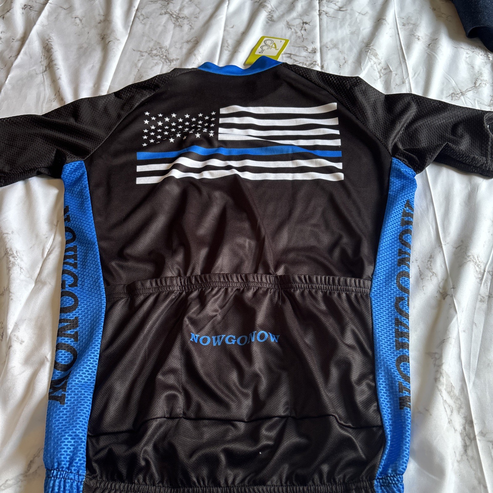 CyCling Cycling Jersey Mens Black Full Zip Rear Pockets Polyester Size L NWT.