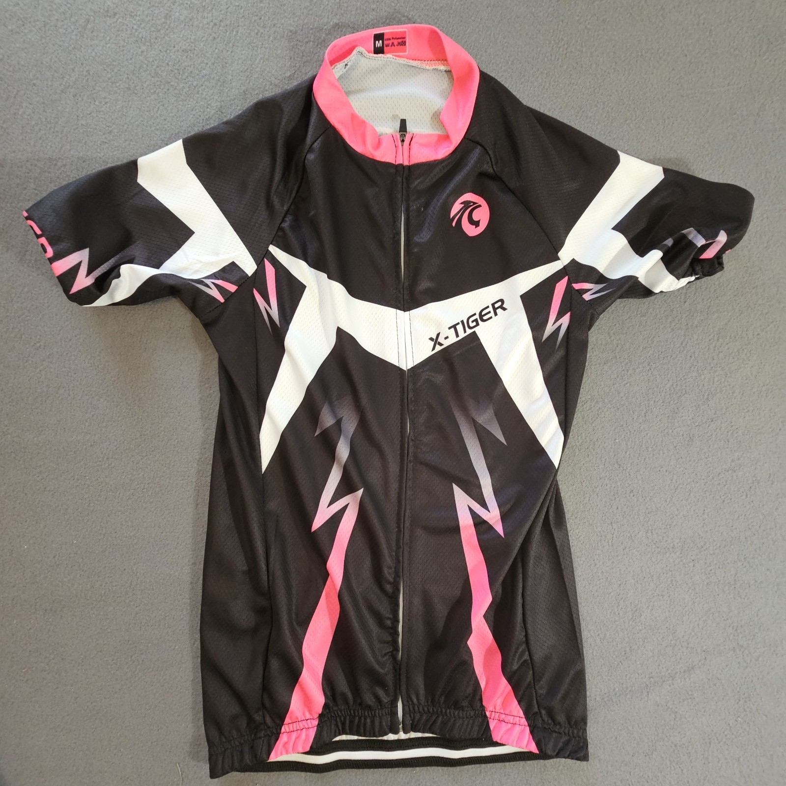 X-Tiger Cycling Jersey Woman’s Size Medium Full Zip Short-Sleeve Tagless